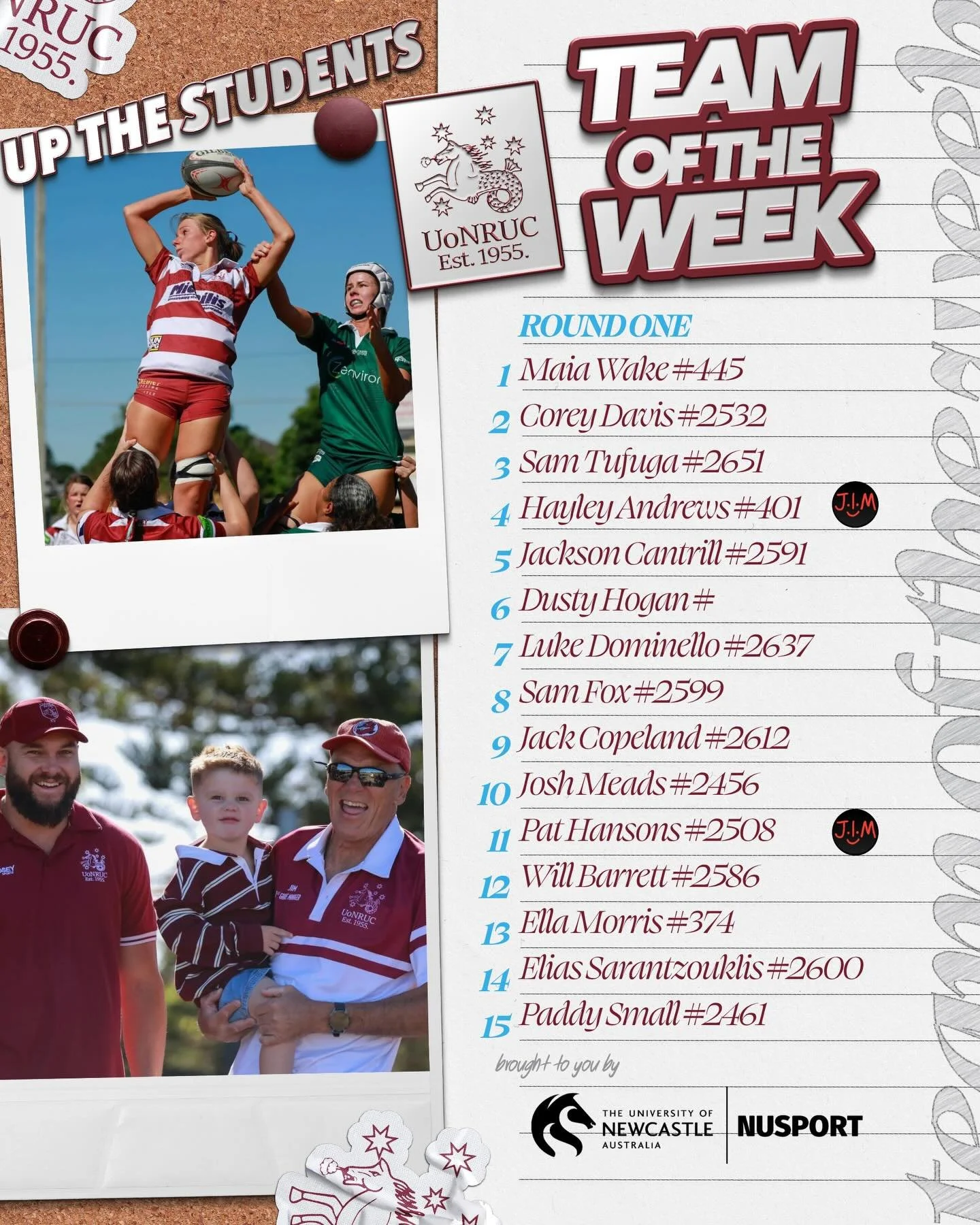 Round ✌️Team of The Week

Brought to you by NuSport we have our Seahorse best XV from the weekend, could this weeks beat our round one team? 

Pat Hanson and Hayley Andrews take home our Joy In Movement gift vouchers, getting one month FREE at JIM La