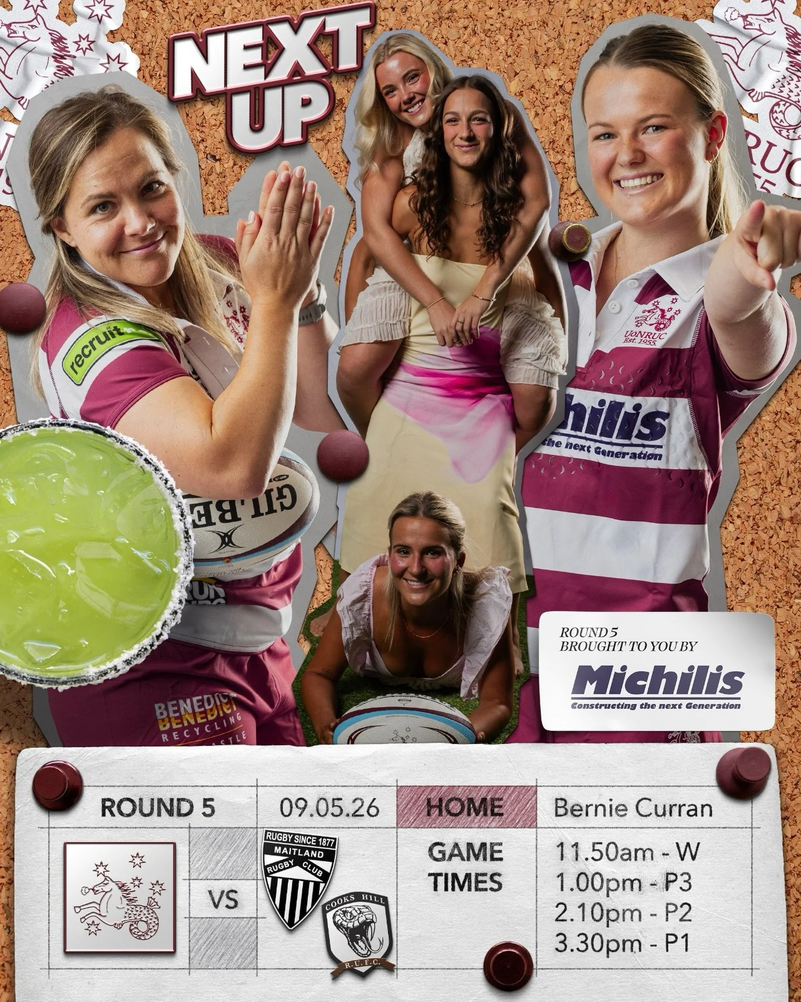 Next up&hellip; it&rsquo;s a BIG one 🔥

Round 5 at home and we&rsquo;re bringing the energy 💪
📍 Bernie Curran Oval
🆚 🖤Maitland Blacks + 🐍Cooks Hill

Game times:
⏰ 11:50am &ndash; Women
⏰ 1:00pm &ndash; P3
⏰ 2:10pm &ndash; P2
⏰ 3:30pm &ndash; P1