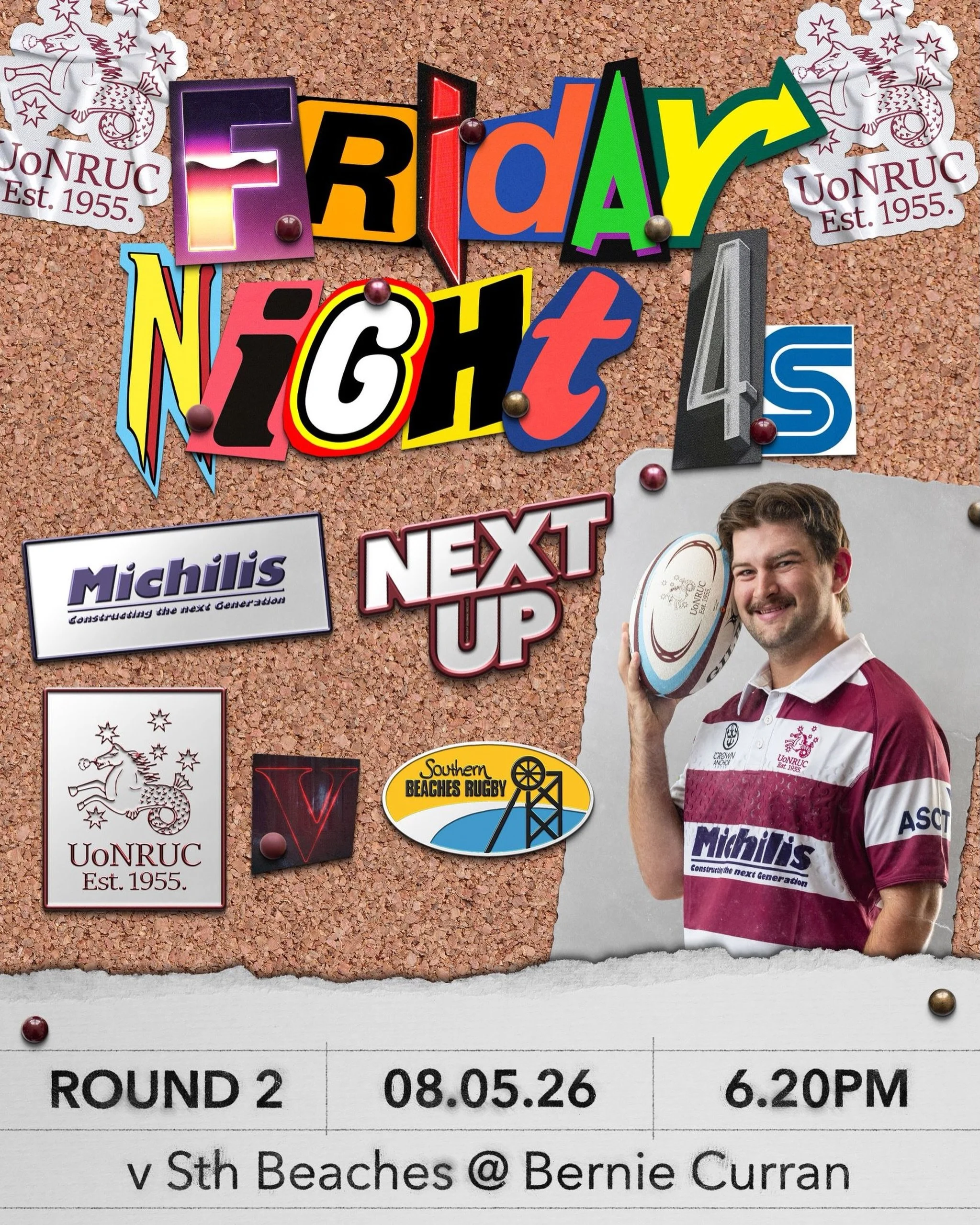 Friday Night Footy under lights at Bernie Curran 💡🏉

Back at our home ground for Round 2 as we take on Southern Beaches Rugby.
Big crowd, big energy, and a massive night ahead for the Seahorses.

📍 Bernie Curran Oval
🗓 Friday 8 May
⏰ 6:20PM

See 