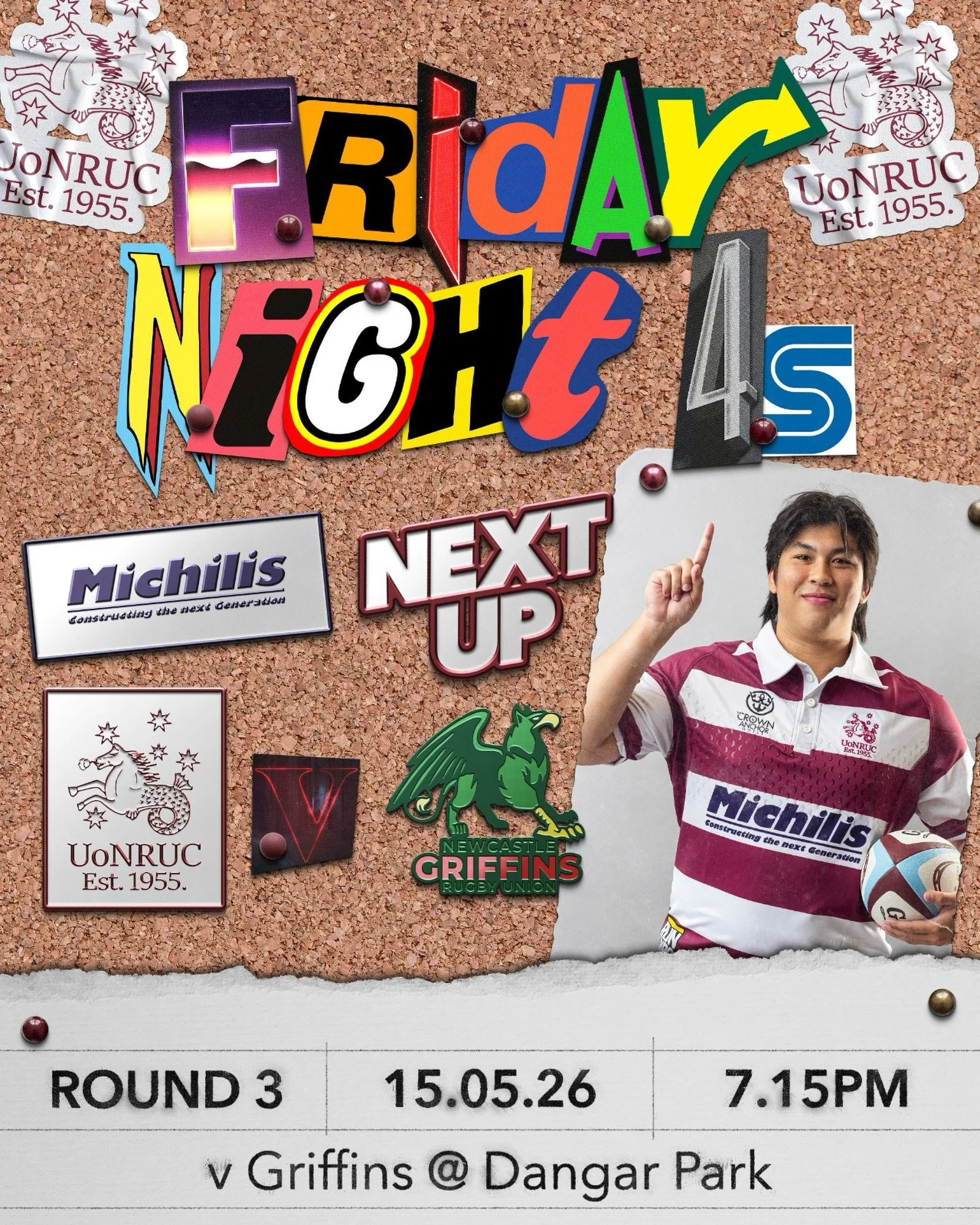 ‼️FRIDAY NIGHT 4s ‼️The boys are back under lights this Friday taking on the Griffins at Dangar Park 🔥
Nothing better than Friday night footy, muddy jerseys and sideline banter 💥🍻
📍 Dangar Park
⏰ 7:15PM
📅 Round 3
Get around the lads and kick the