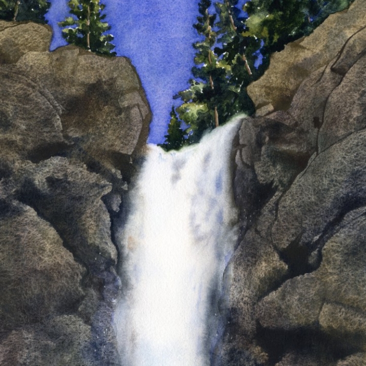 "Treasure Falls" Watercolor by Lorraine Watry