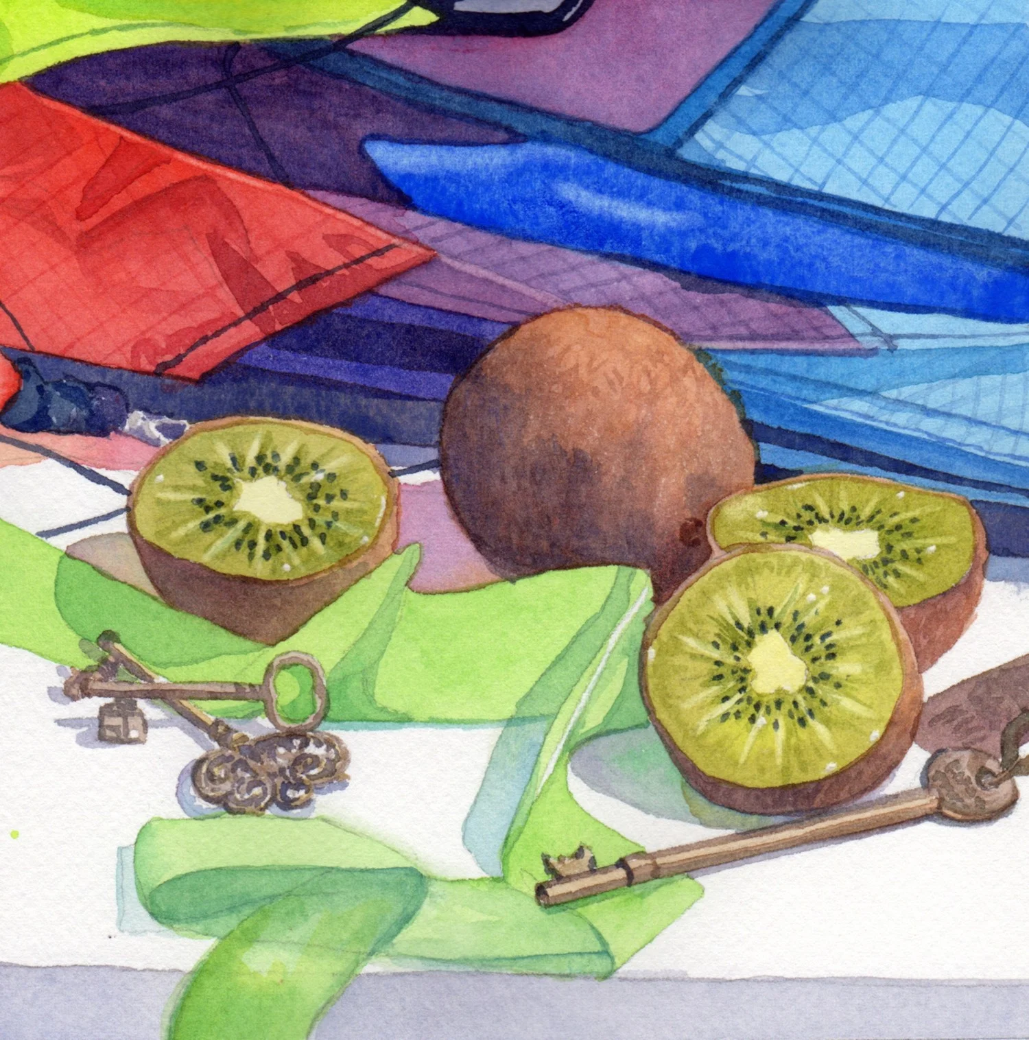 Day 23 Kite Kiwi and Keys © Lorraine Watry