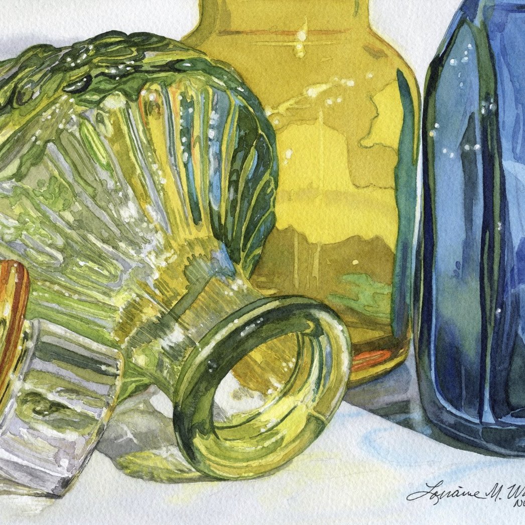 Watercolor - Fancy Glass by Lorraine Watry — Lorraine Watry Studio