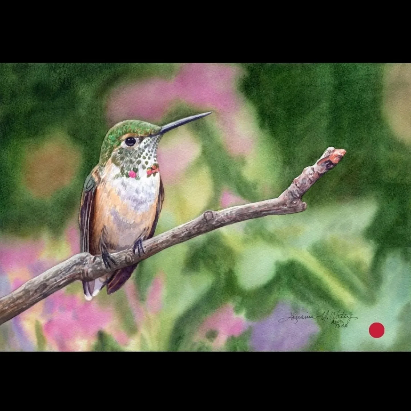 Two of my watercolor paintings SOLD during my December Feature at Hunter Wolff Gallery's First Friday event. I enjoyed demonstrating and visiting with friends and patrons. "Fancy Dress" (10x14") and Waterlily Reflections" (7x10&qu