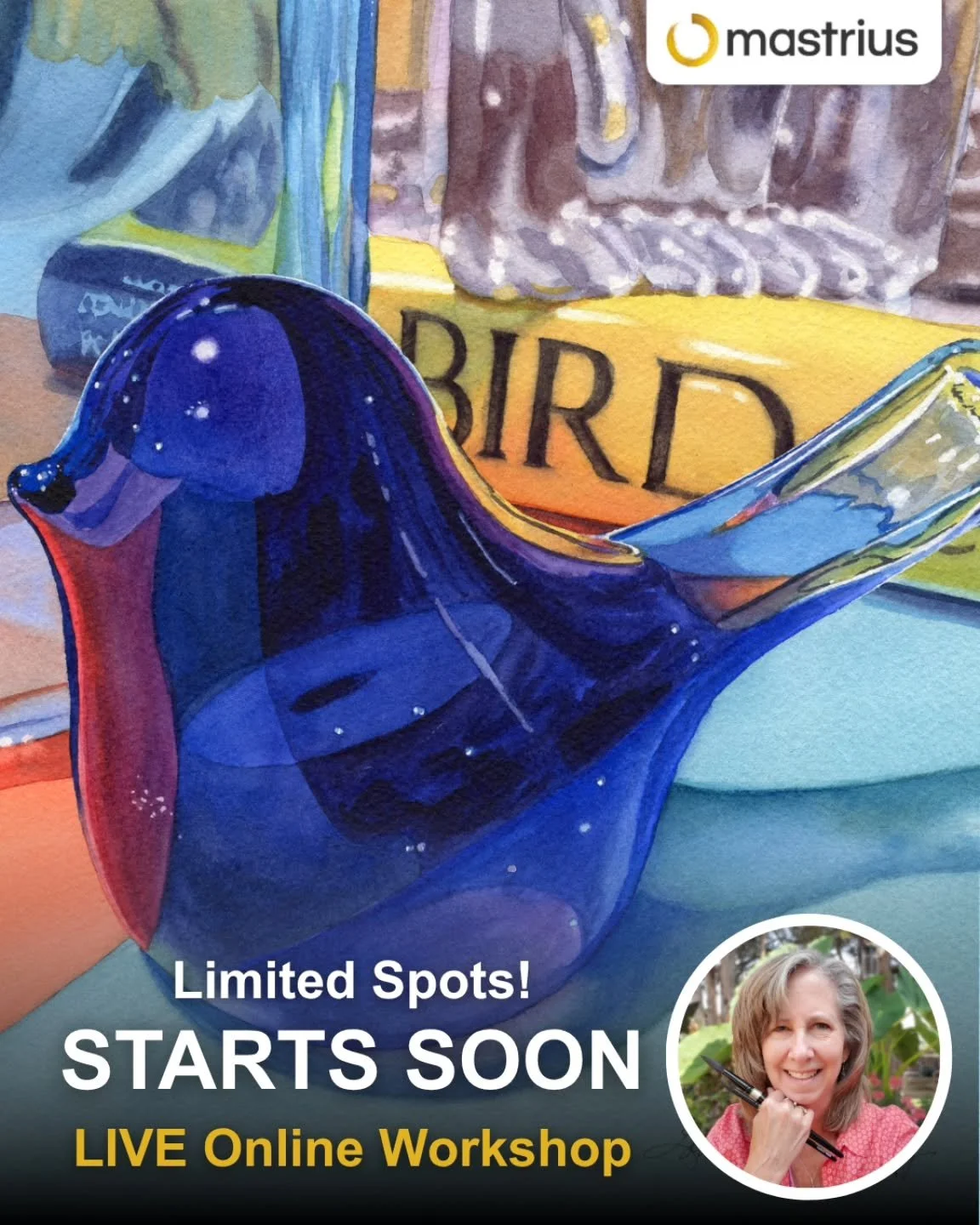 🎨 What if painting glass wasn&rsquo;t about copying every reflection&hellip; but learning how to truly see it?

&nbsp;I&rsquo;m excited to invite you to Realistic Watercolor Glass Still Life, my live online workshop with Mastrius.

&nbsp;Glass can f