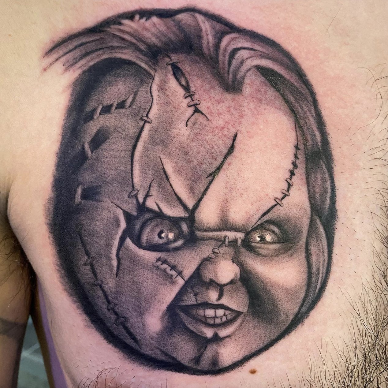 chucky men tattoo neckTikTok Search