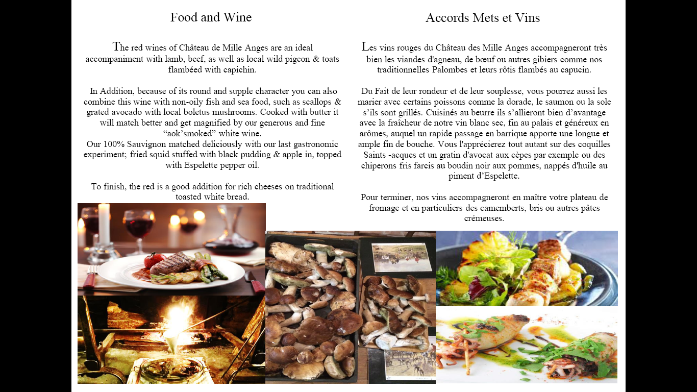 Food &amp; Wines - Accord mets &amp; vins