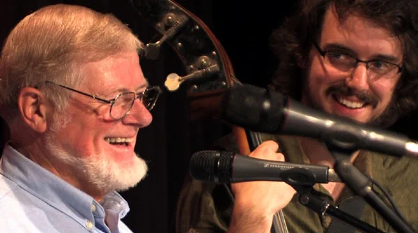 Chalmers and James at the Nova Scotia Ukulele Ceilidh in 2008.