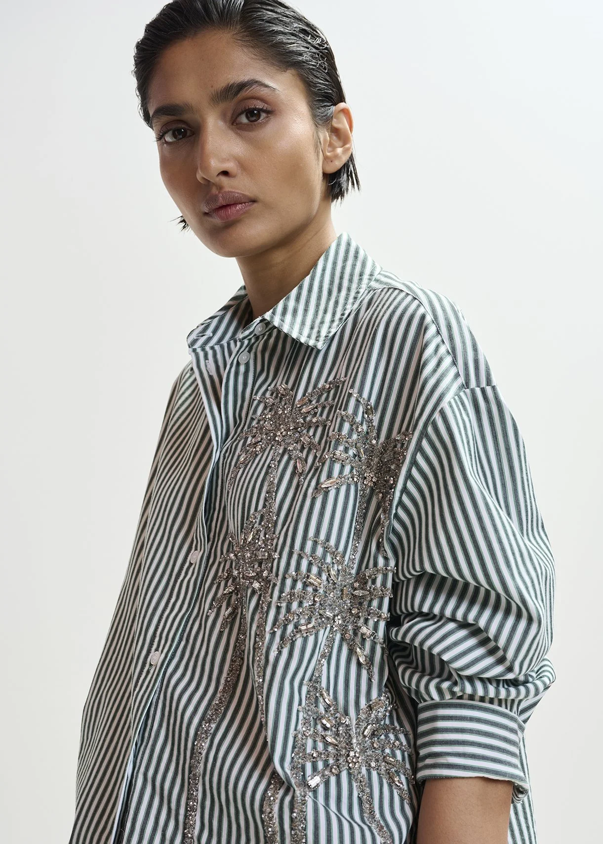 Essentiel Antwerp - Kasper Sequin Palm Tree Shirt