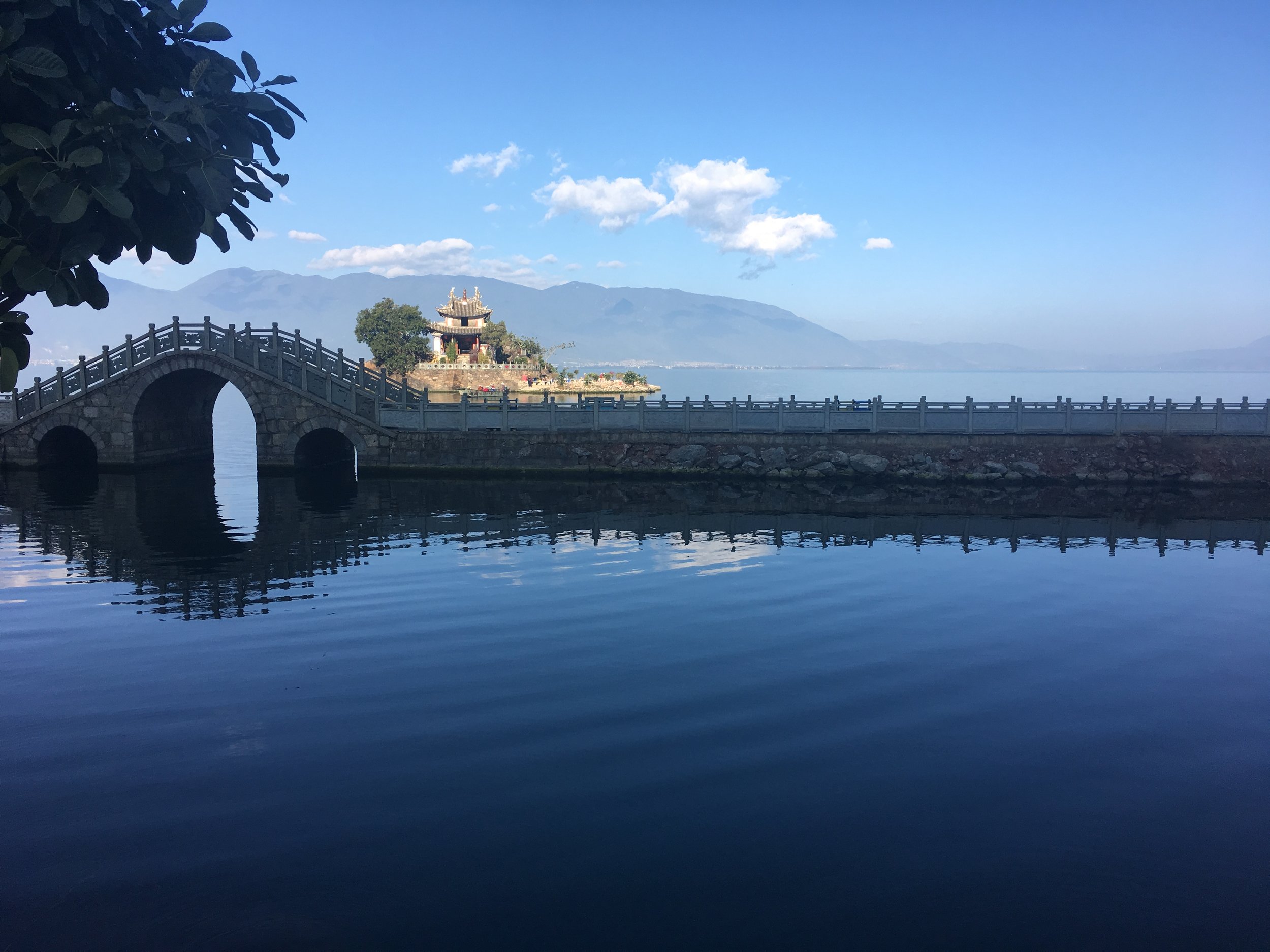 Temple in the middle of the Erhai Lake