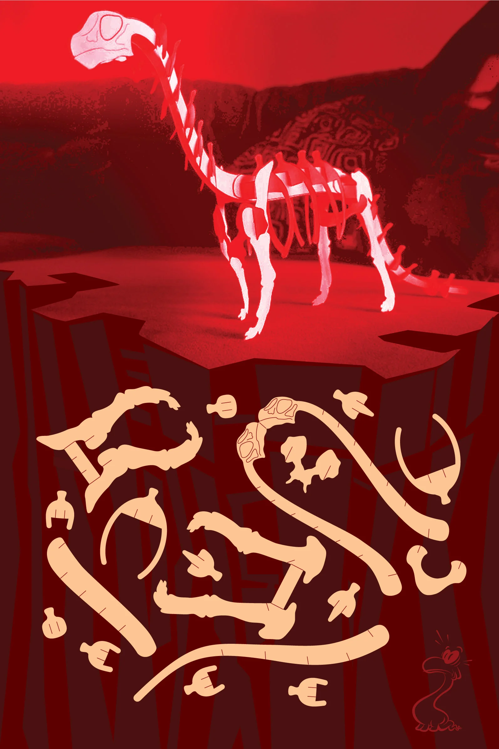 3D Brontosaurus Skeleton