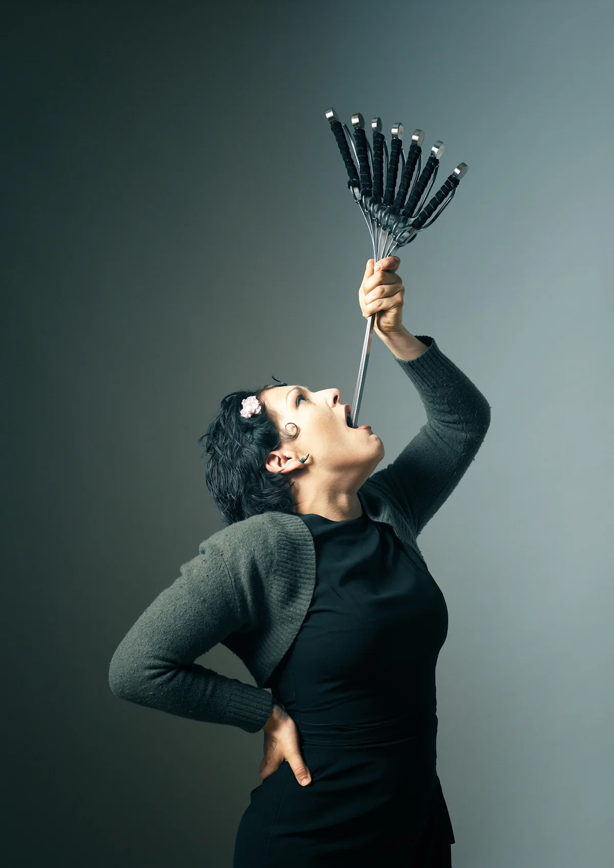 Most swords swallowed by a female