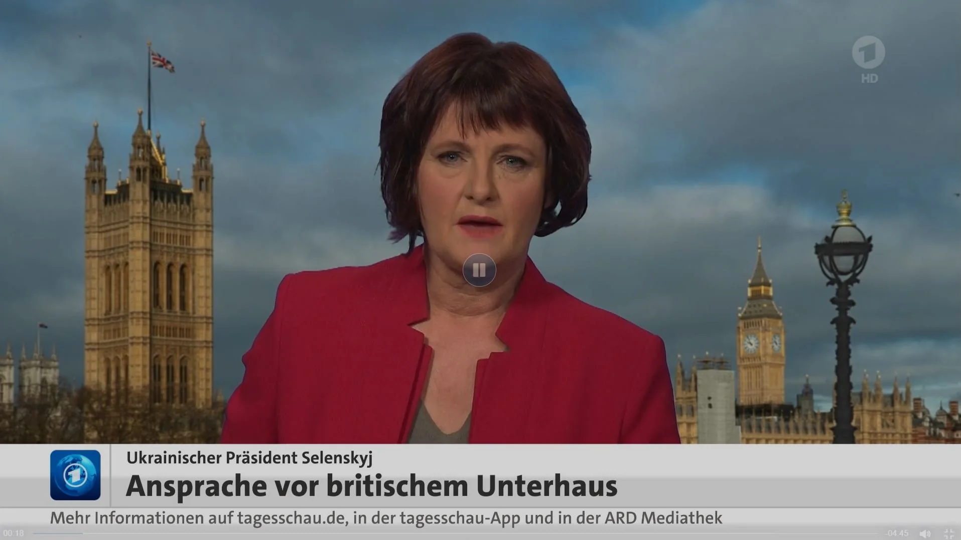 Annette Dittert zur Ansprache des Präsidenten der Ukraine Selenskyj vor dem britischen Unterhaus