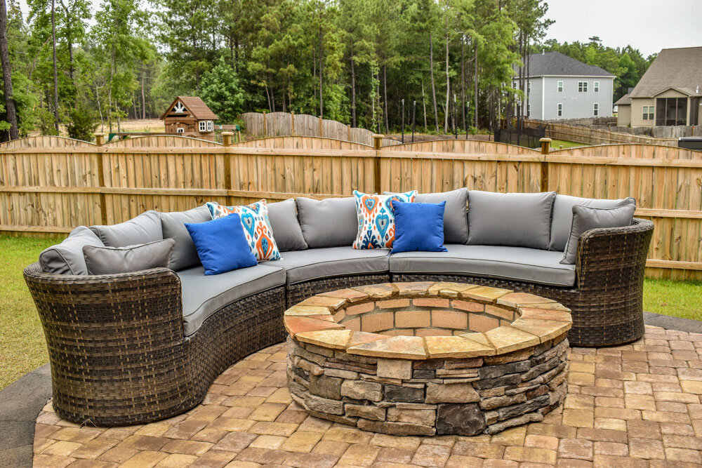 Comfortable Outdoor Seating and Fire Pit Ideas for your Backyard by Slauda Hill Landscapes