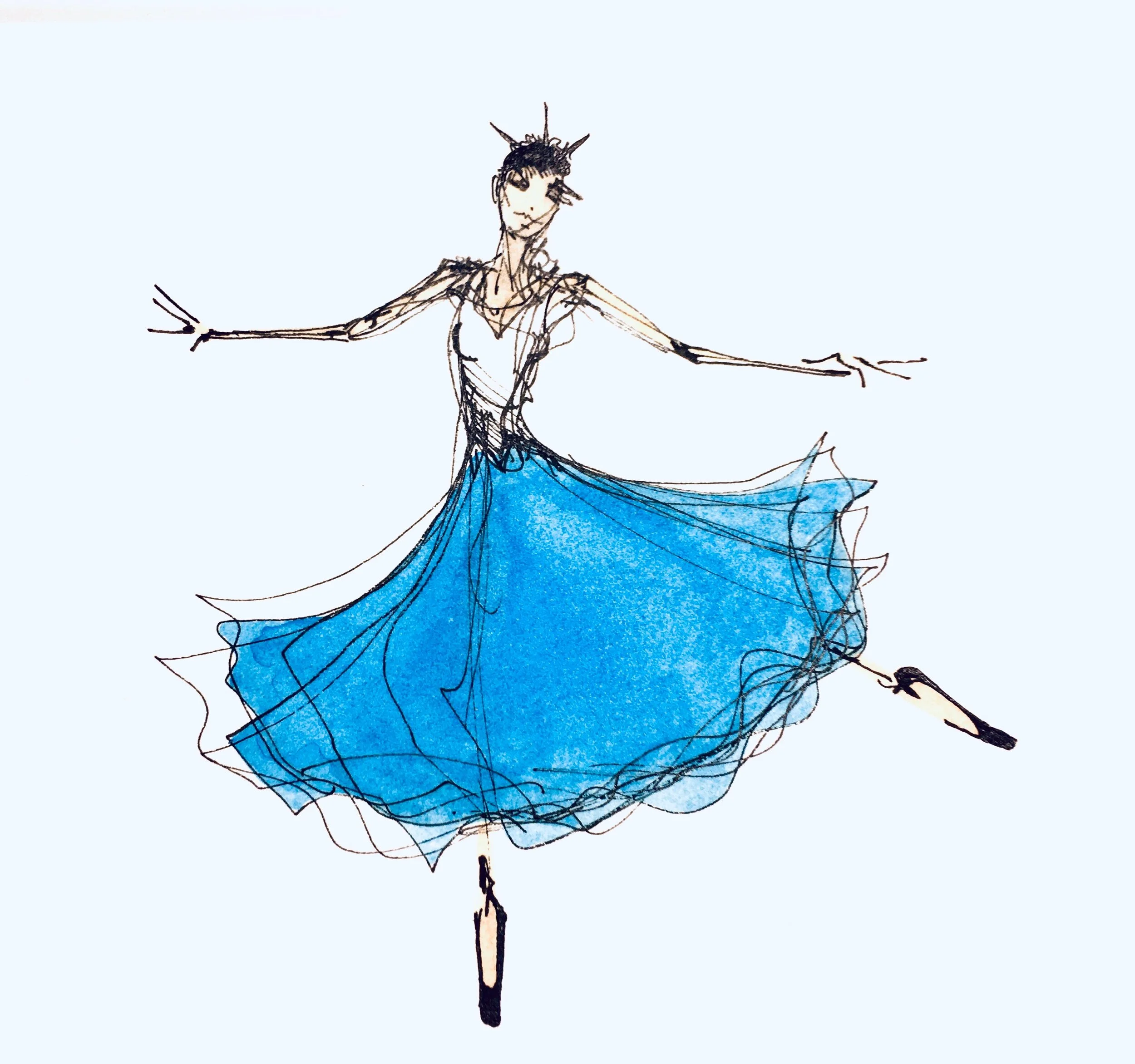Swan Lake (Blue Skirt), 2018, art by Jason Fricke