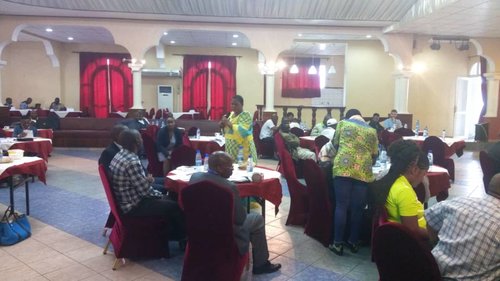Buyers and sellers of grains and agricultural machinery and inputs and banks meet to trade