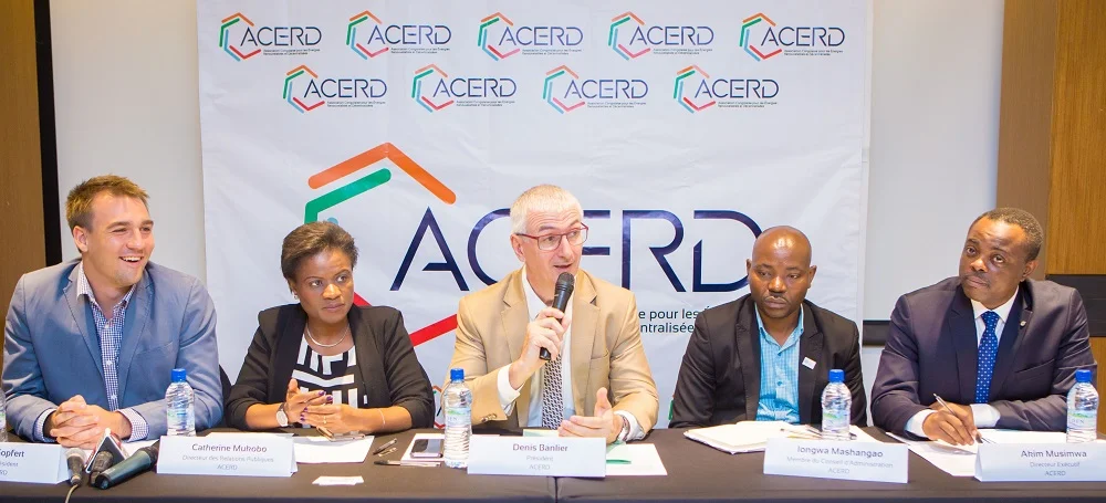 Members of ACERD’s board and executive committee speaking at the launch event.