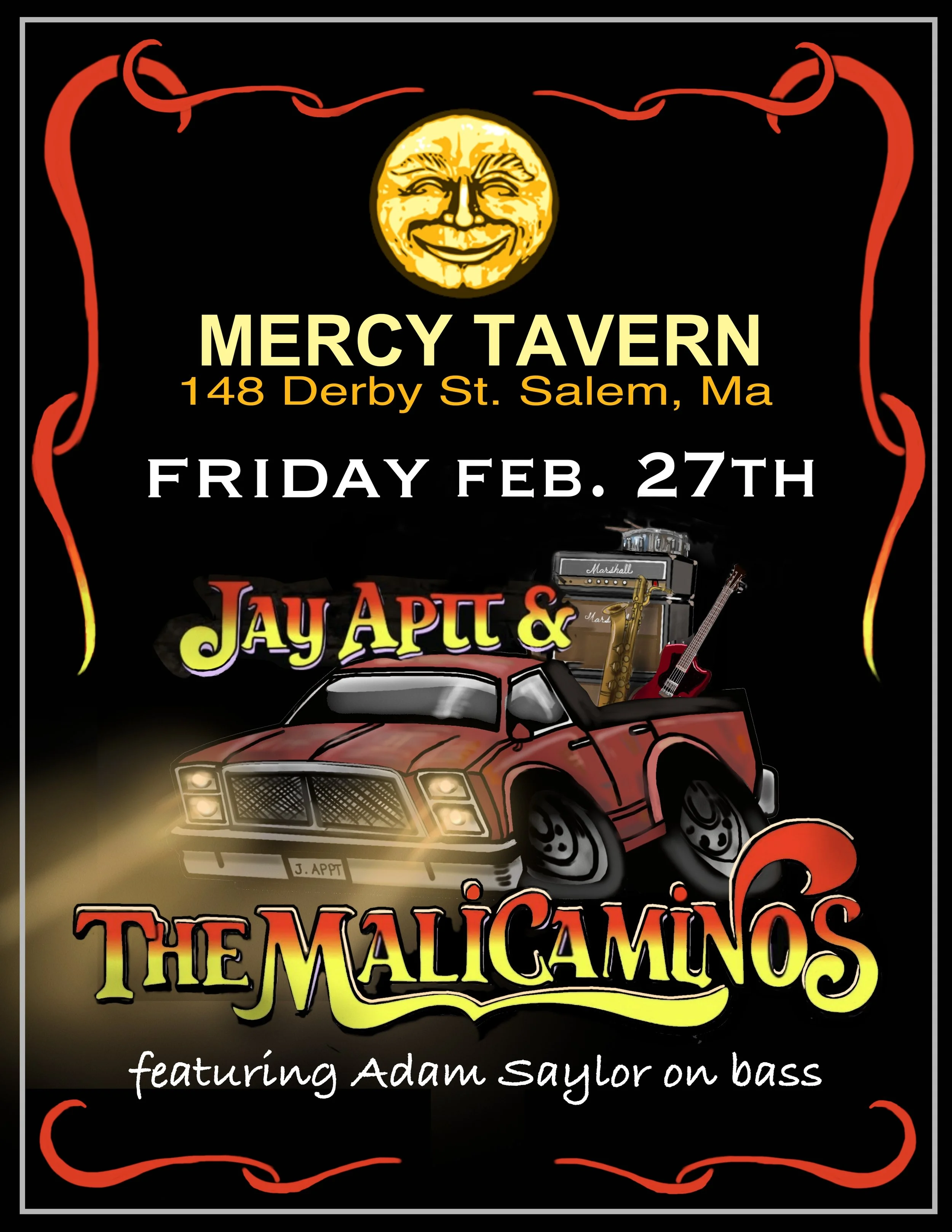 MaliCaminos w/ Adam Saylor on Bass = 2 long sets Mercy Tavern Salem Feb 27th! 9pm