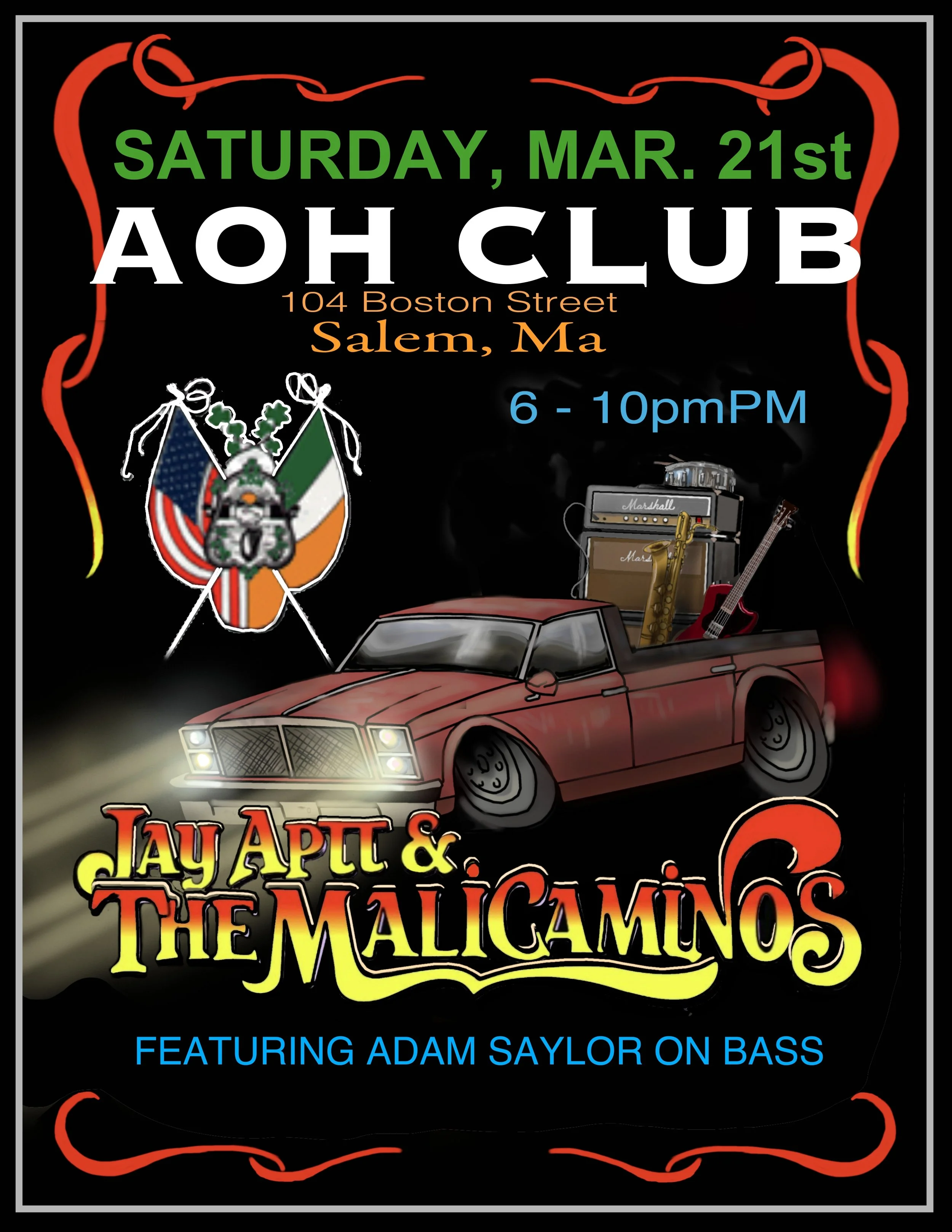 MaliCaminos with Adam Saylor on Bass AOH Salem March 21st! 