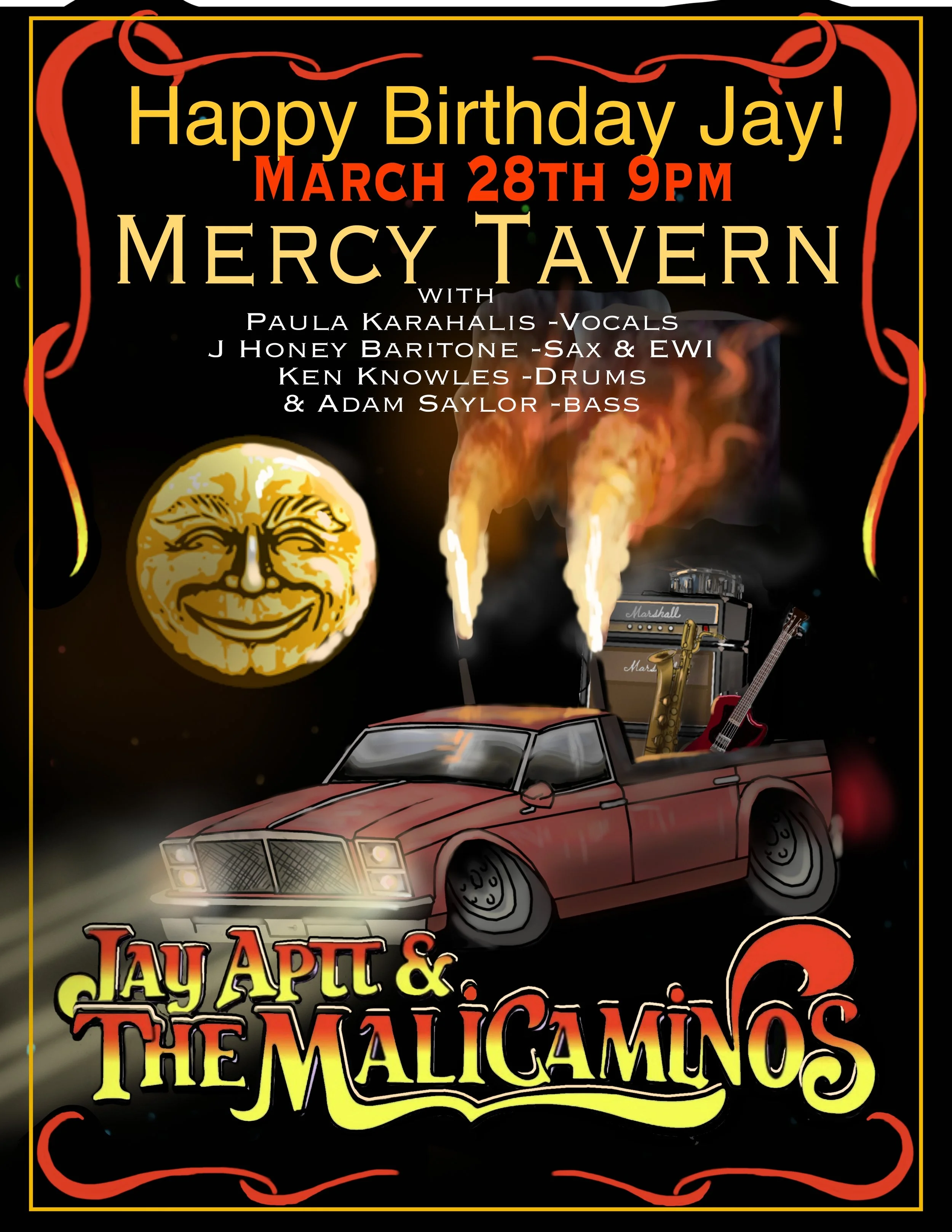 MaliCamino's and Mercy Tavern host Jay's Birthday Bash March 28th! 