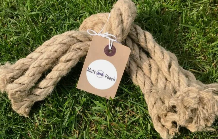 natural hemp rope dog toy