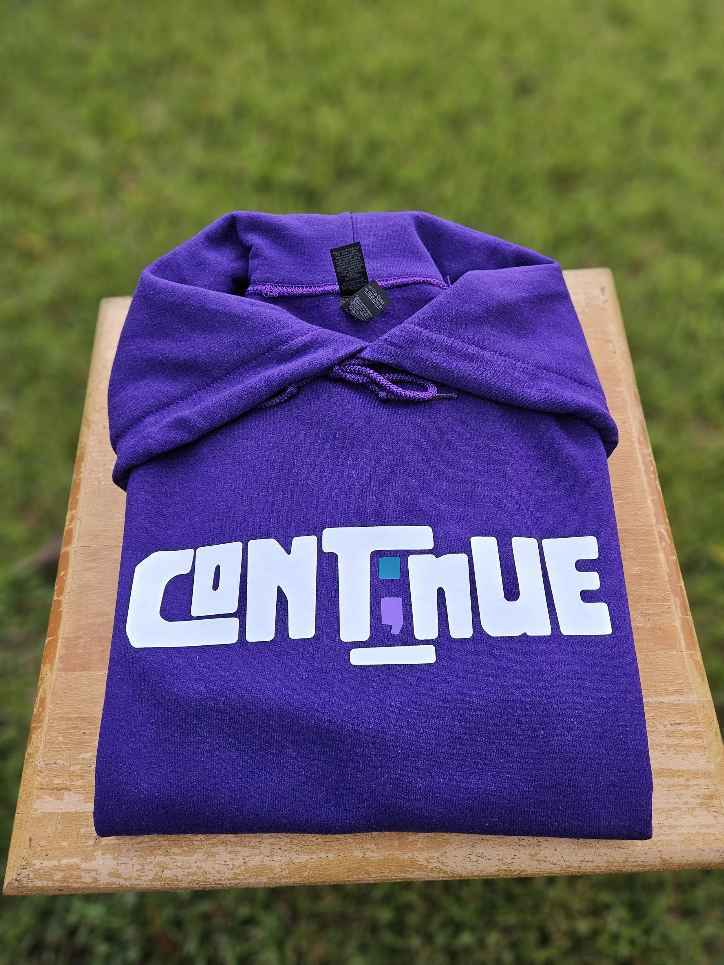ConT;nue® Bold Font Hoodies