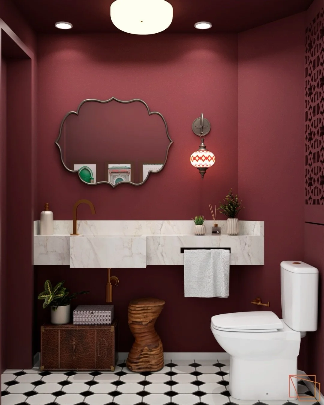 Ousadia, Ergonomia e Personalidade: A transforma&ccedil;&atilde;o deste lavabo! 🍒🇹🇷

Se voc&ecirc; acha que lavabo pequeno precisa ser todo branco, este projeto do #Ap&ecirc;Gl&oacute;ria veio para quebrar as regras! Arrasta para o lado para ver o
