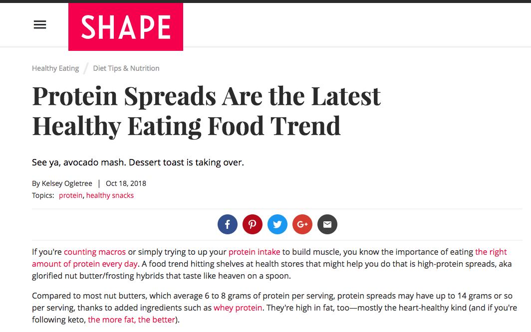 Shape - Protein Spreads Are the Latest Healthy Eating Food Trend