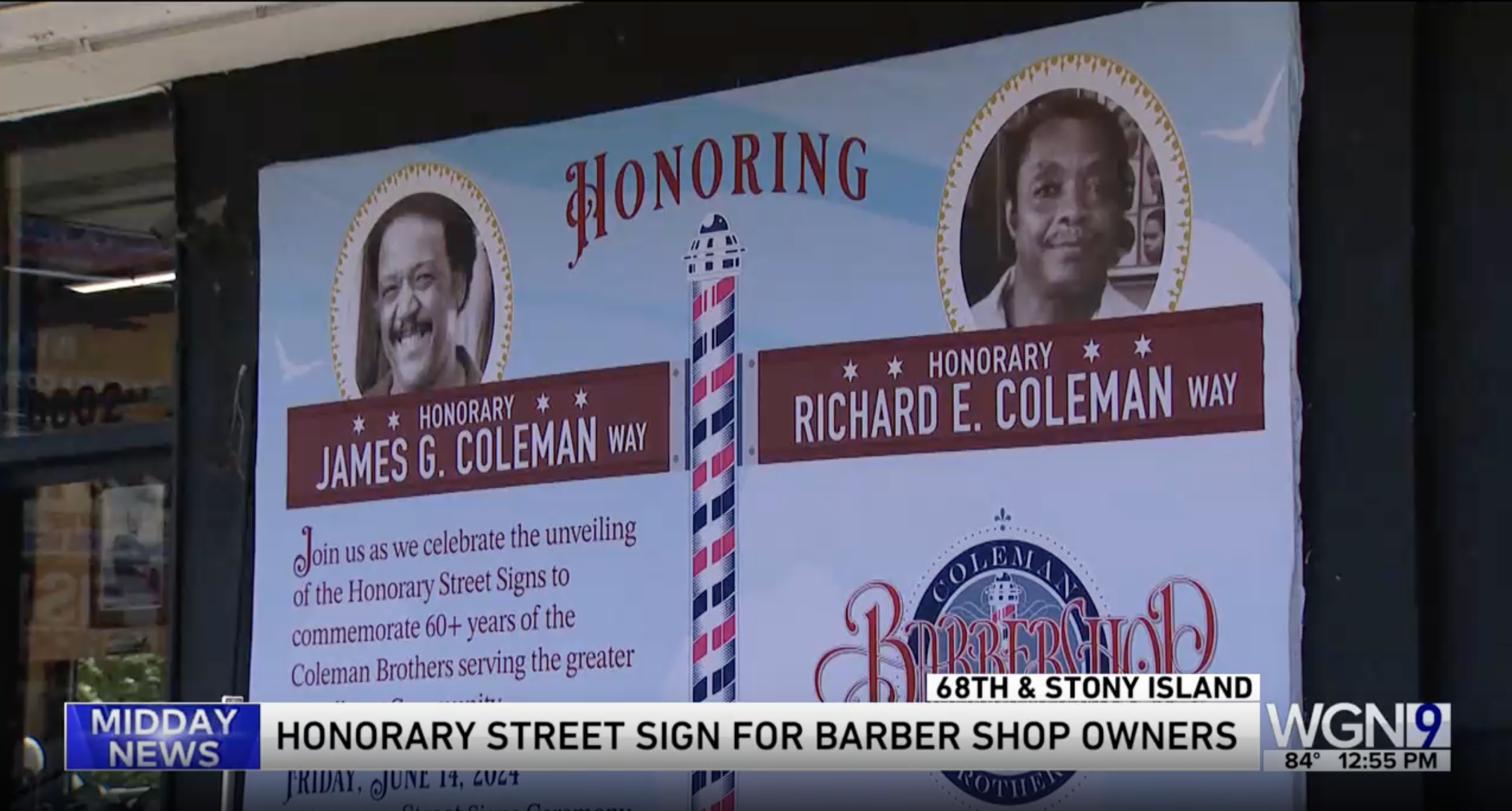 Coleman Brothers Street Sign Dedication_WGN News 