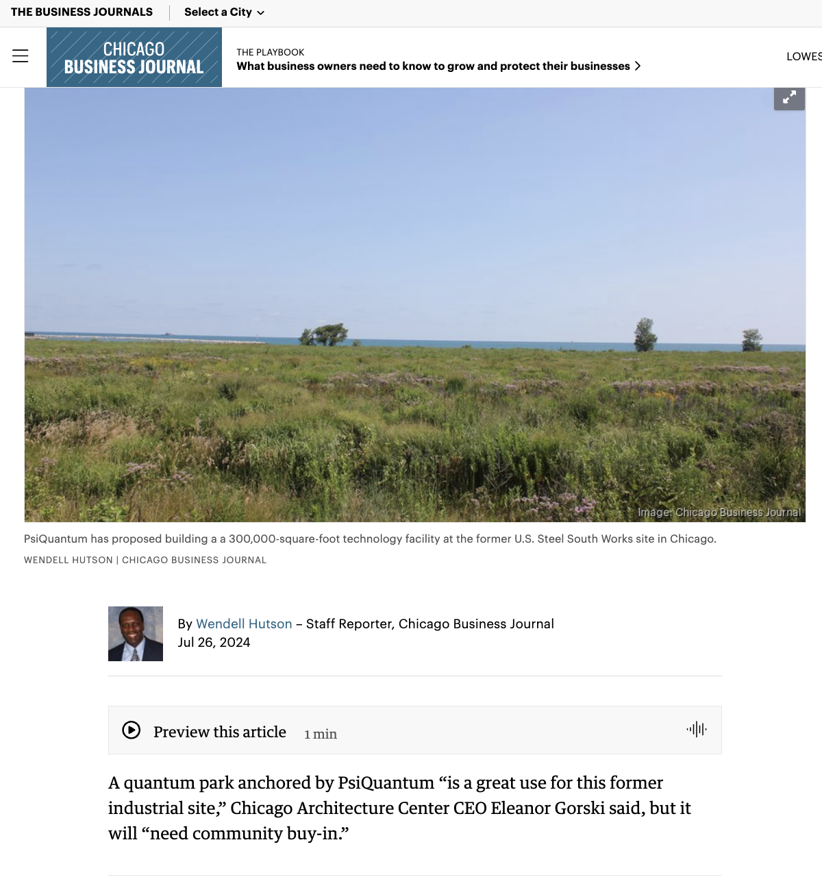 Quantum development the latest proposal for US Steel site after decades of failed ideas_Chicago Business Journal