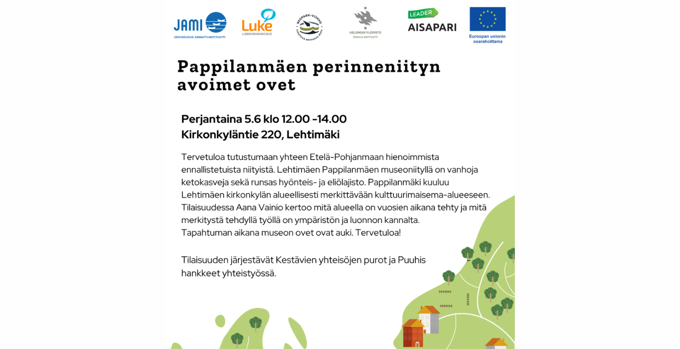 Pappilanmäen perinneniityn avoimet ovet Geoparkviikko