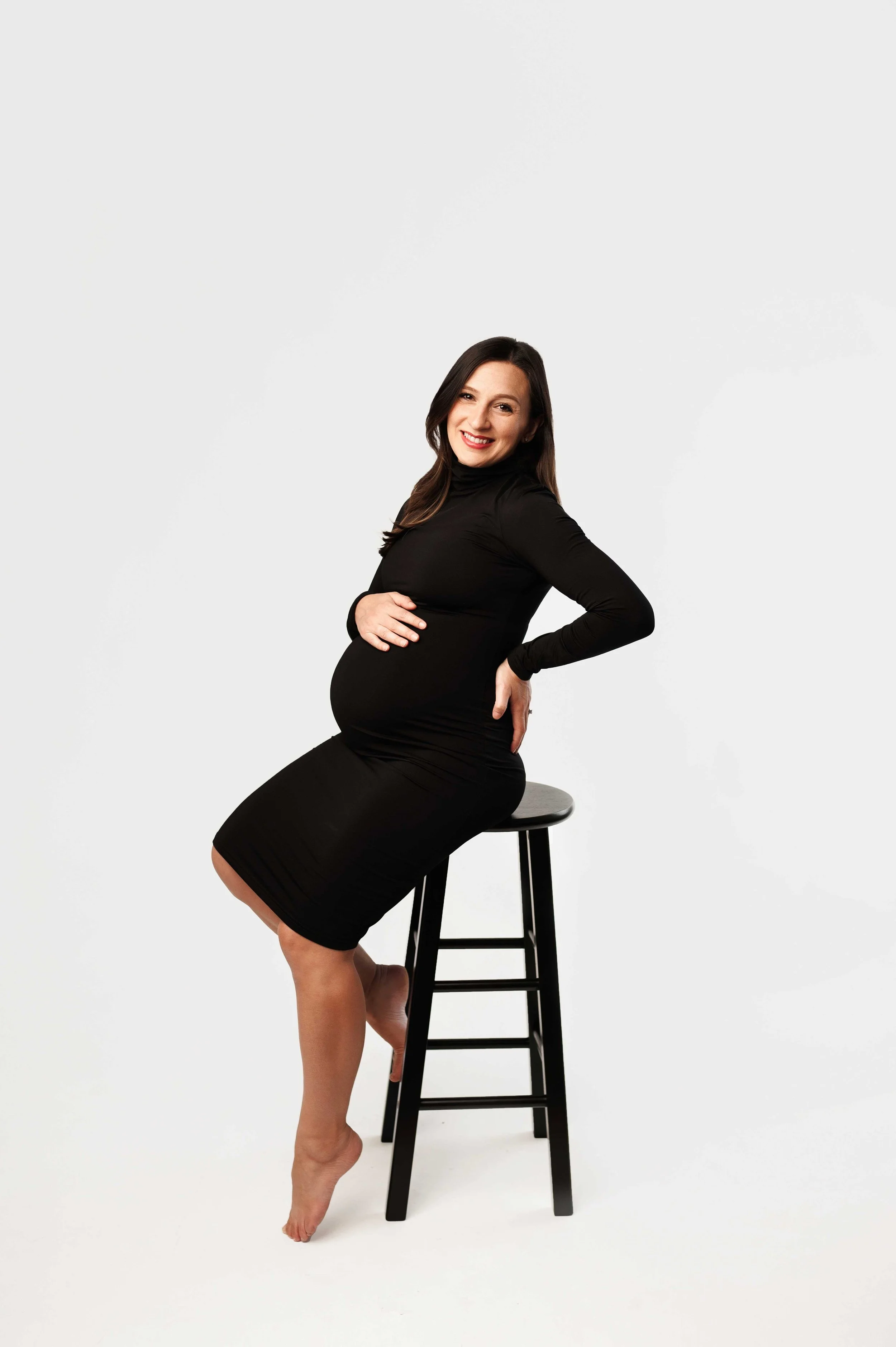 Fitted dress maternity portrait, JW Brown Photography Westchester County NY