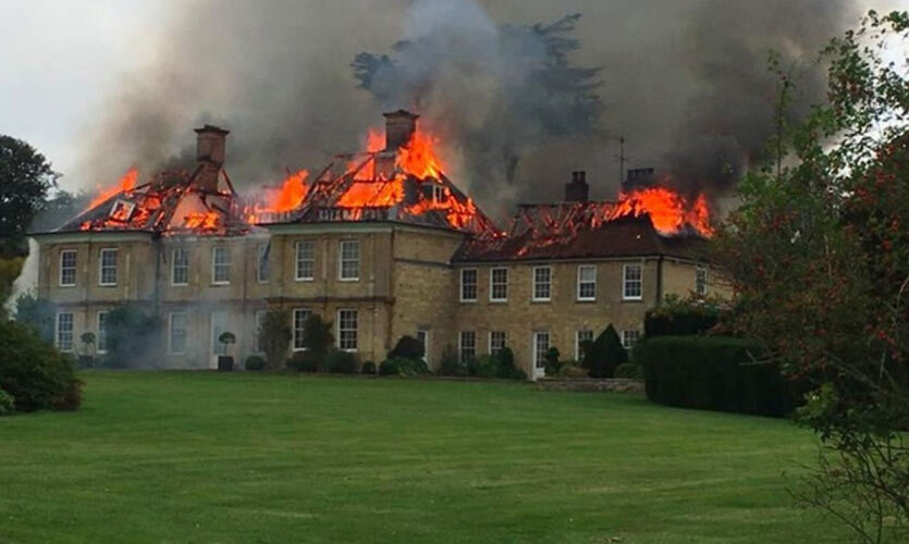 Cosgrove Hall fire: 18th century listed mansion gutted
