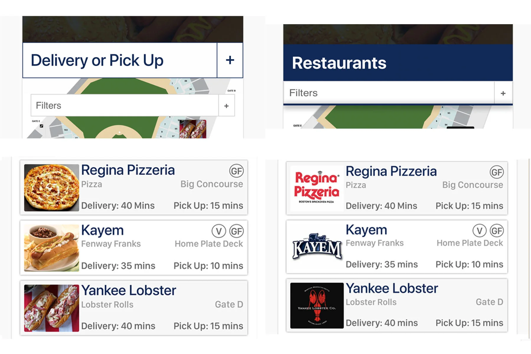 Before &amp; AfterPeople were confused by filter options so I changed the layout so it stood out moreChanged images to logos to options less confusing