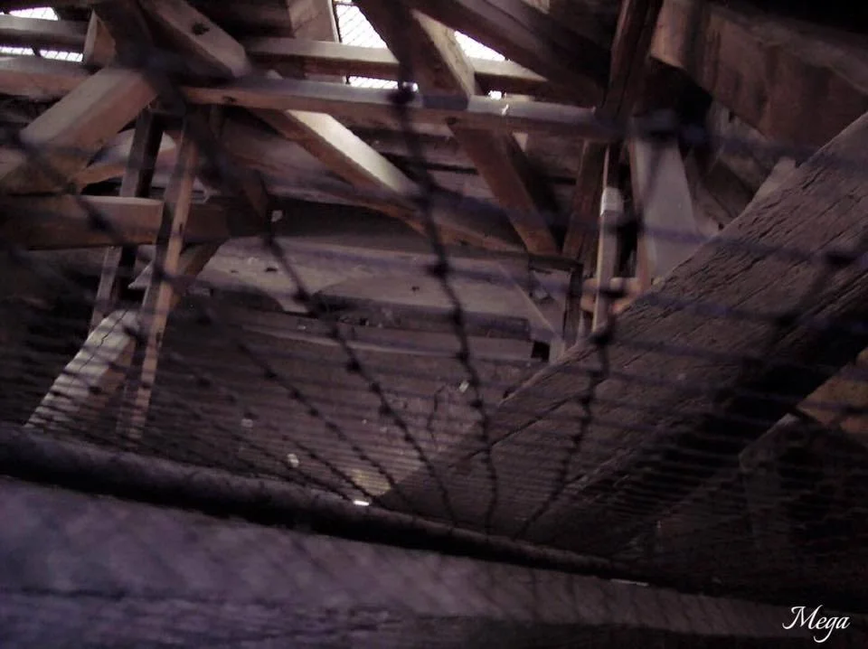 Bell Tower and wooden beams used in parts of the construction of Notre Dame