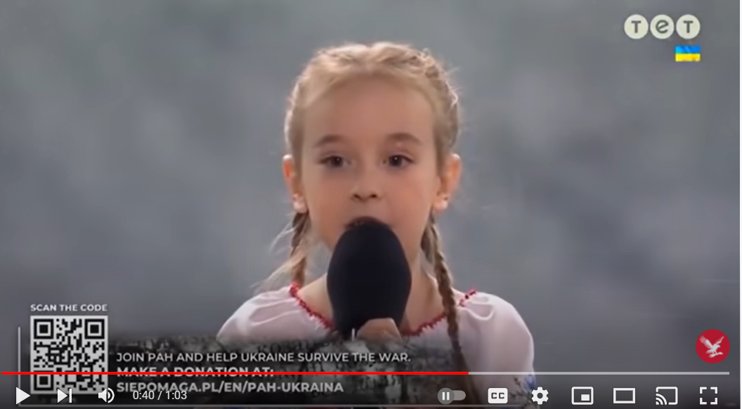 2022 Spring Arts Season: Amelia Anisovych: Ukrainian National Anthem