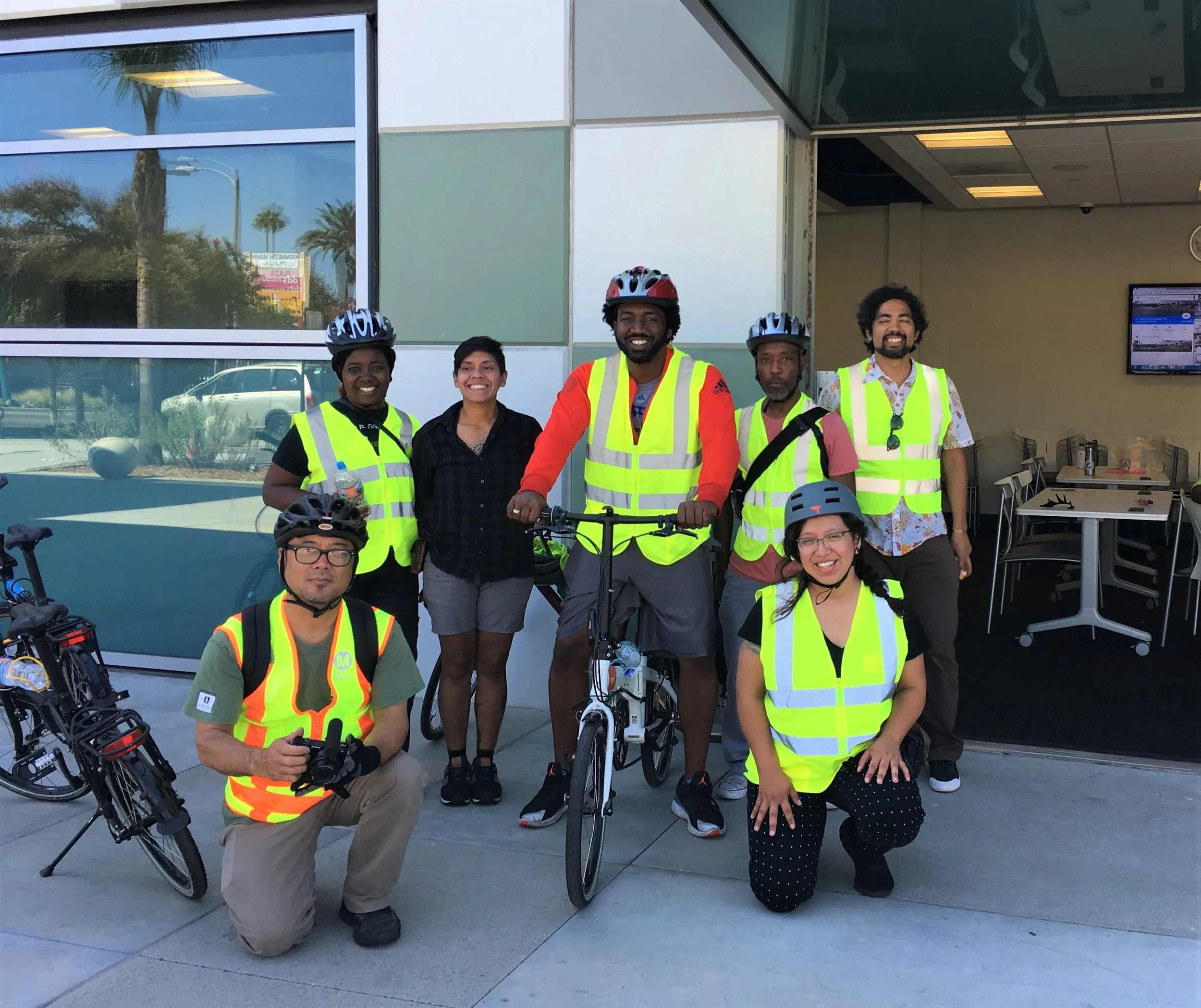 Workshop participants at the Willowbrook CPBST before they conducted the on-bike assessment.