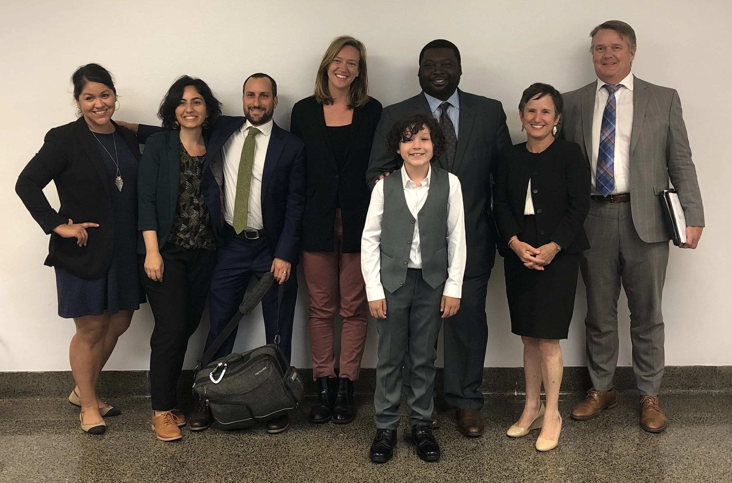 The amazing coalition partners working to make Complete Streets a reality in California posing with our star witness Moses Trujillo.