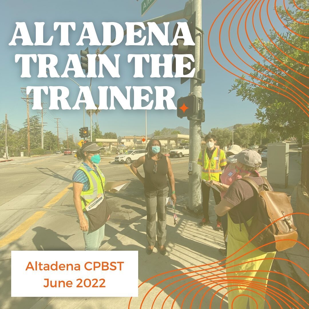 Cal Walks, with the support of UC Berkeley SafeTREC, held a Train the Trainer session with the @altadenasafestreets for conducting additional walking and biking assessments with their community.

Their goals are to teach more community leaders how to