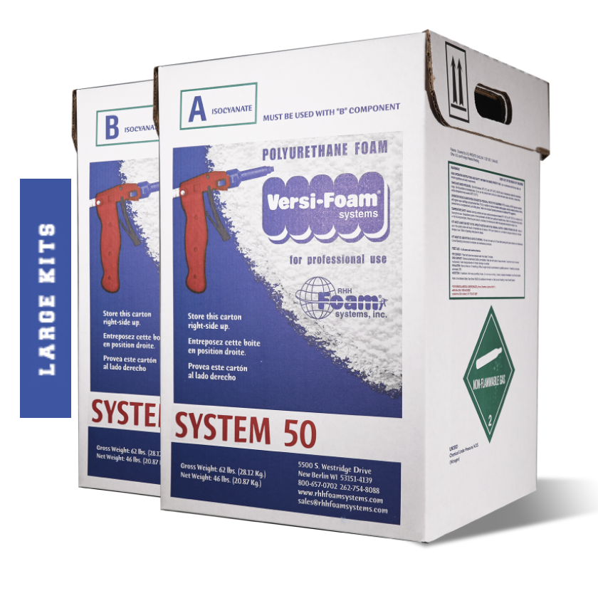 verifoam system 50 spray foam kit-Spray Foam-Flexible Insulation- component foam-Class A spray foam-commercial foam- RHH foam systems