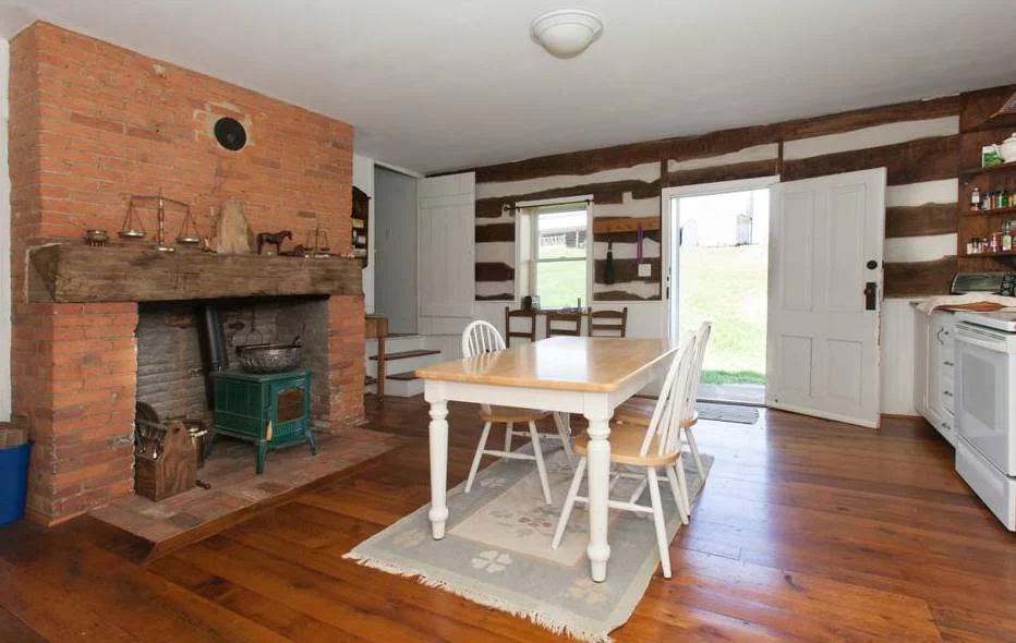 Throughout the house, there are huge fireplaces and big tables so we can all eat together.