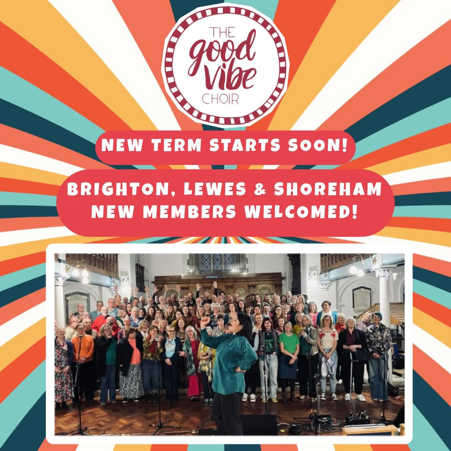 🎶 One week to go! 🎶 
Want to join a fun and friendly pop choir in Brighton, Lewes or Shoreham?  Now you can!&hellip;

&hellip; starting on Jan 12th - Shoreham, Jan 13 - Lewes and Jan 14th in Brighton were holding taster sessions for each choir. 

W