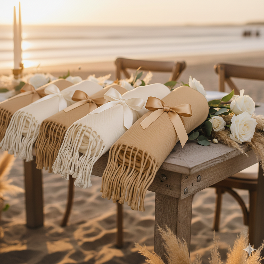 Como apresentar as pashminas na decoração do casamento?