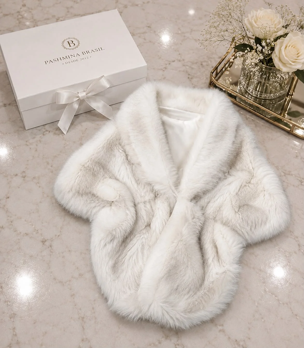 Estola Luxo Genebra Off white