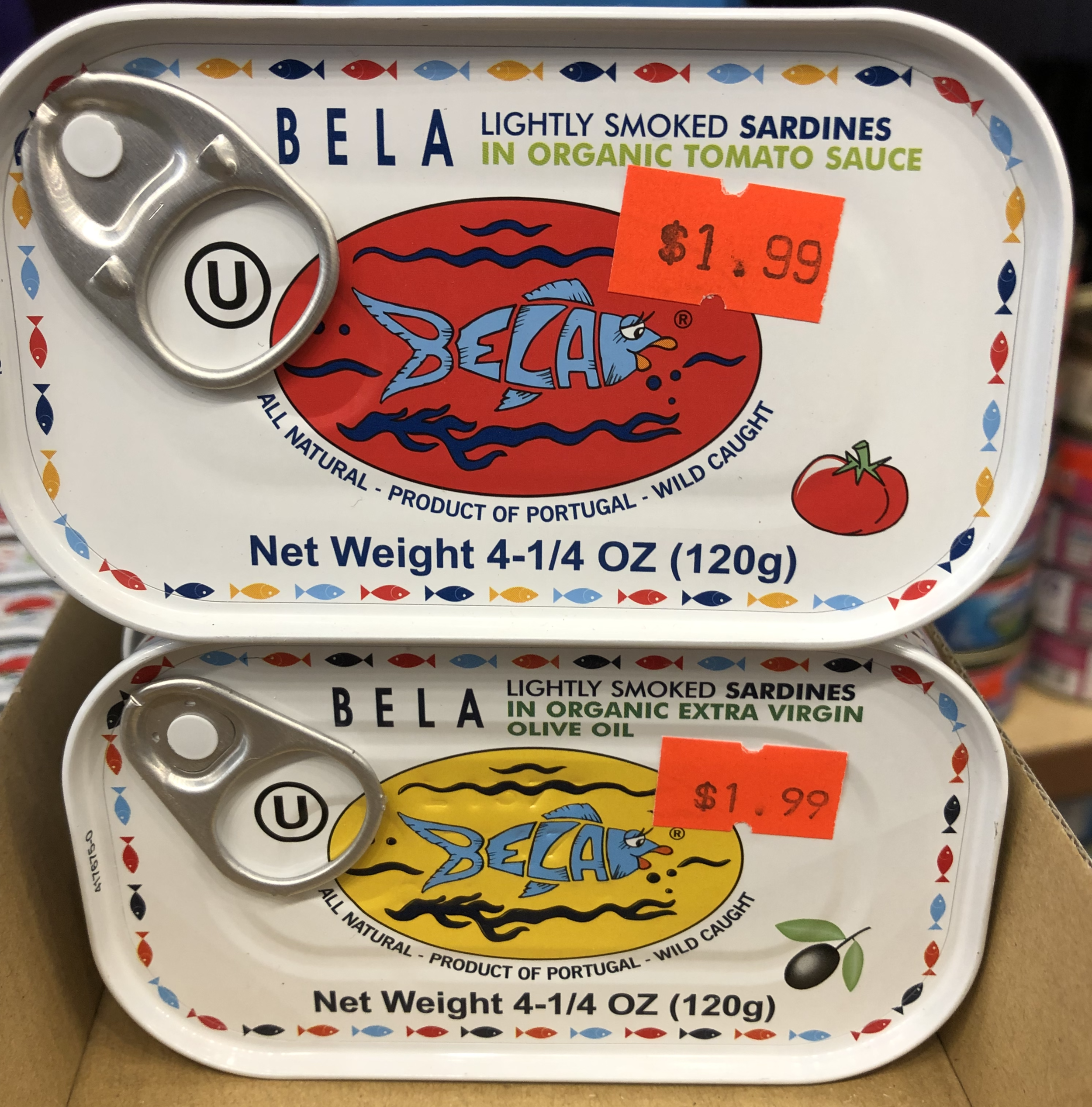 Bela Lightly Smoked Sardines in Organic - Tomato Sauce & Extra Virgin Olive Oil