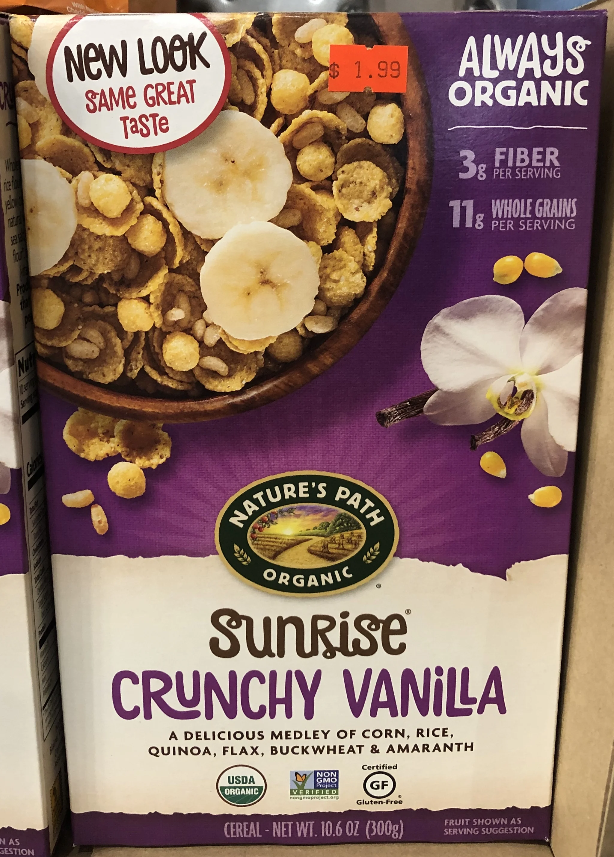 Nature's Path Organic Sunrise Cereal - Crunchy Vanilla