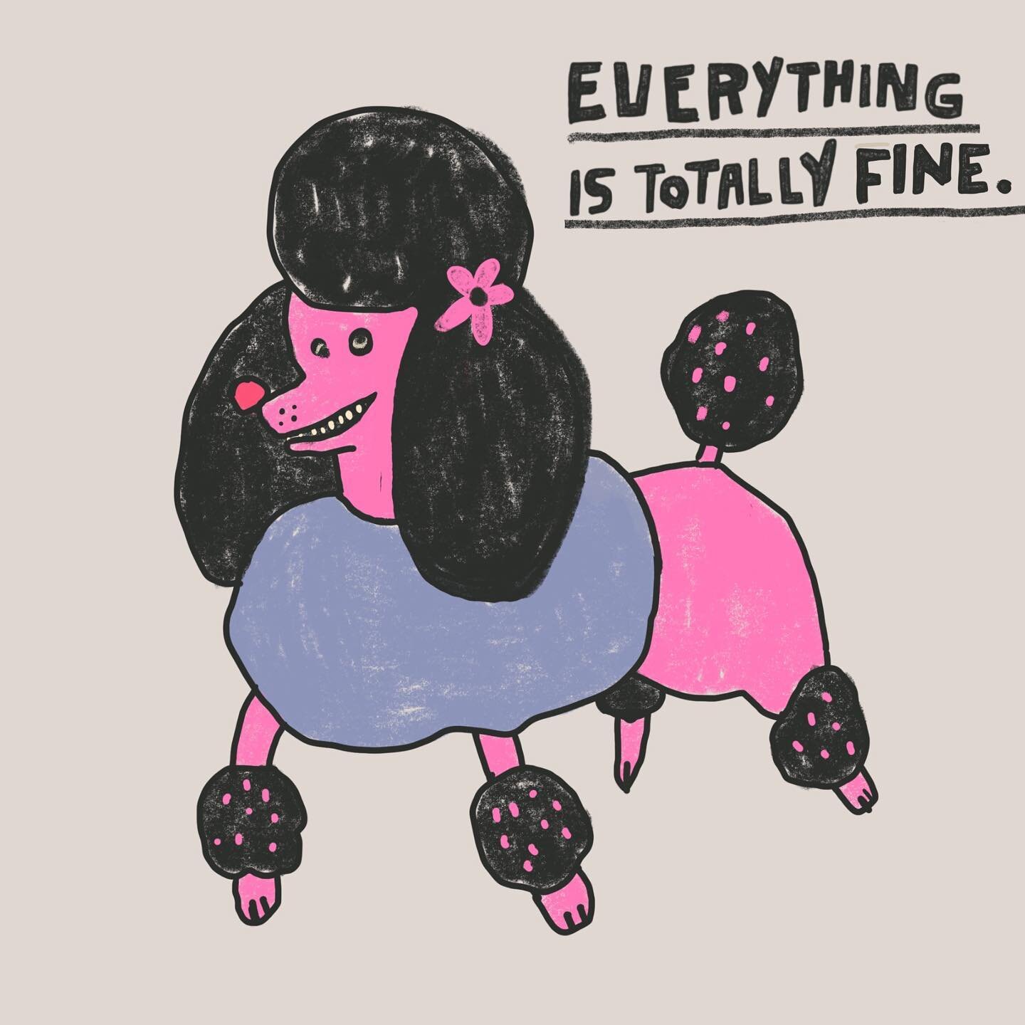 Waiting for those final results like 🧐. Really excited for some positive change. 
.
.
.
#poodle #illustration_daily #illo #doodle #ladieswhopaint #womenwhodraw #illustrators #everythingisfine #color #print #art