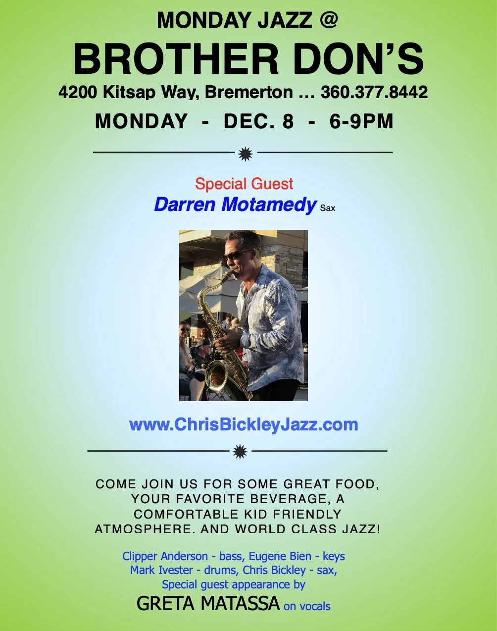 Monday Jazz @ Brother Don's
