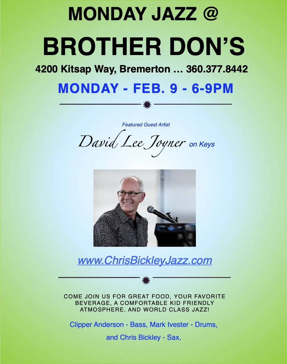 Monday Jazz @ Brother Don's  (Copy)