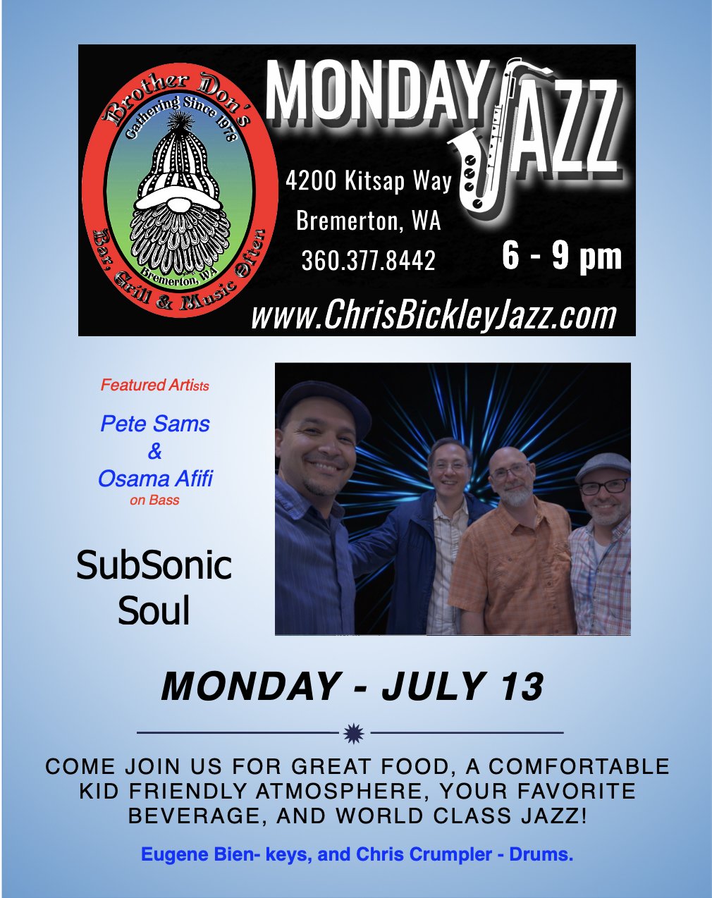 Monday Jazz @ Brother Don's 